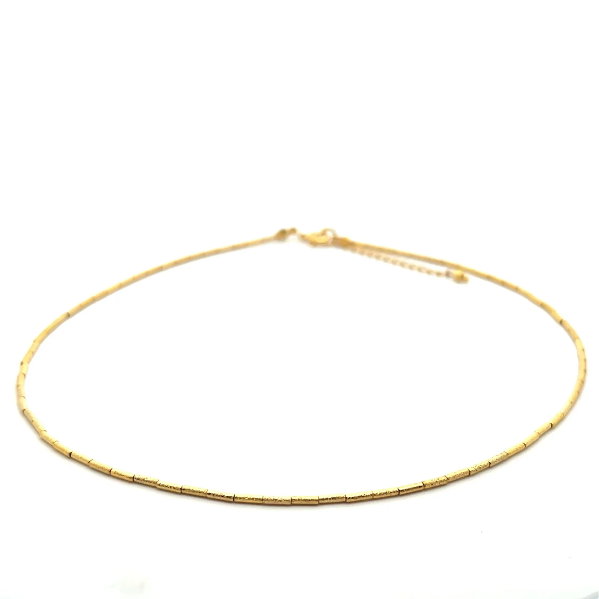 [CH007G] Simple Rosario Choker (Placcato Oro)