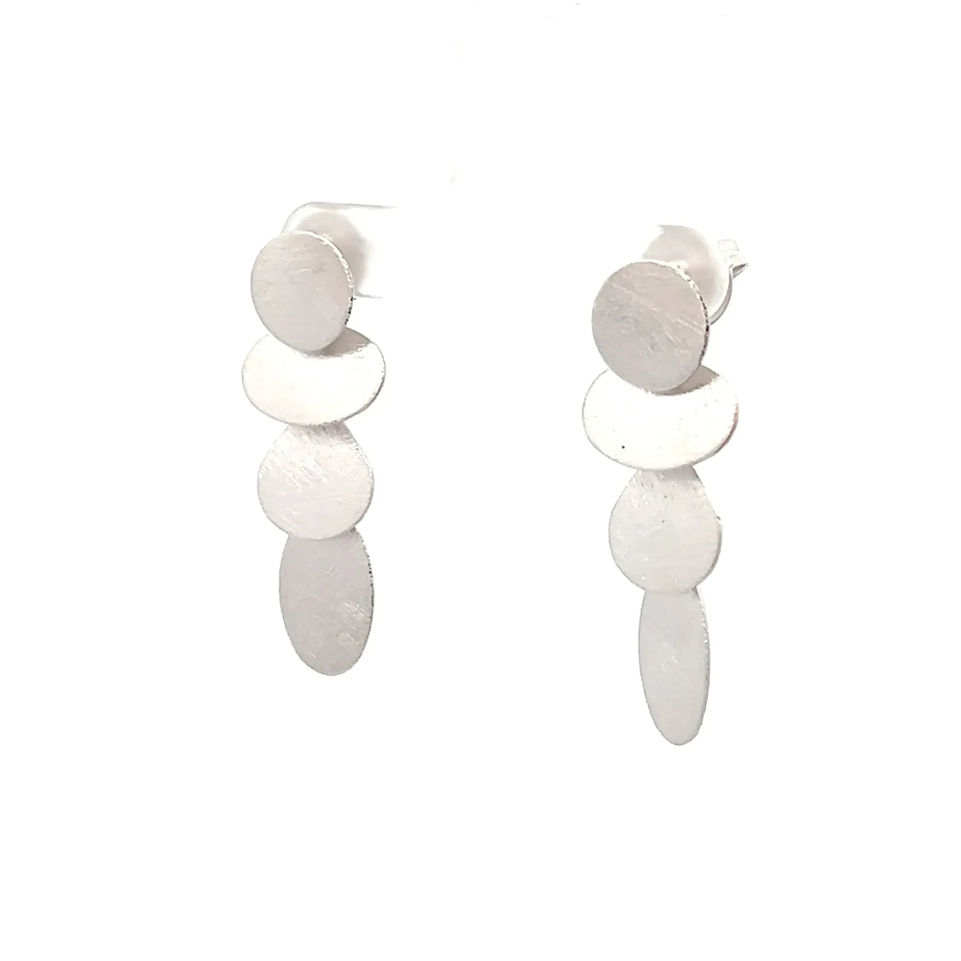 [OF012R] Bianca Earrings Rodium Plated