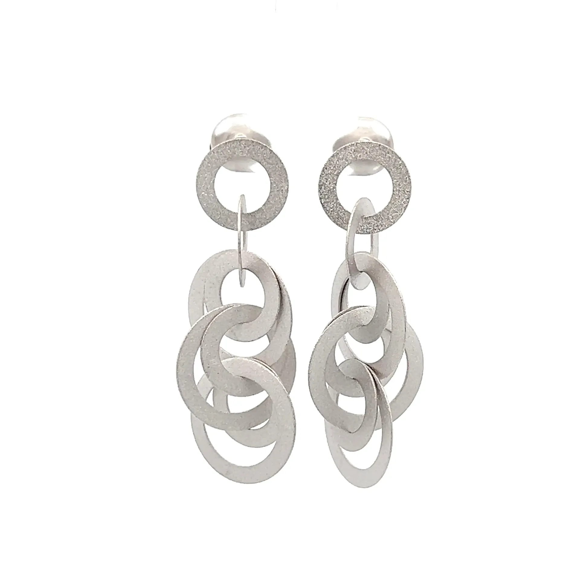 Alba Earrings Rhodium Plated