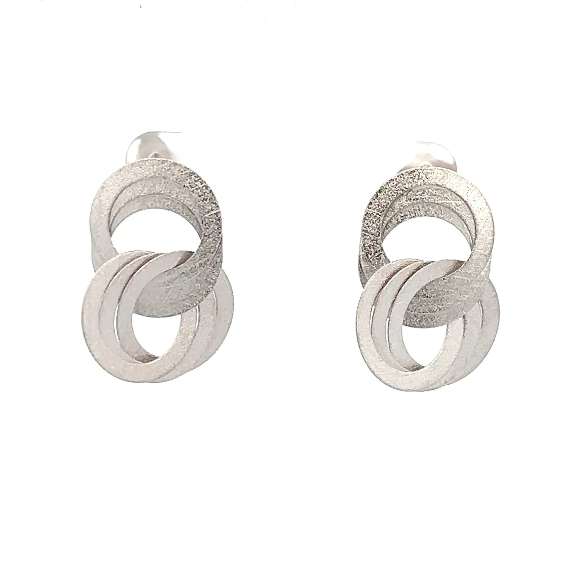 [OF019R] Greta Earrings Rhodium Plated