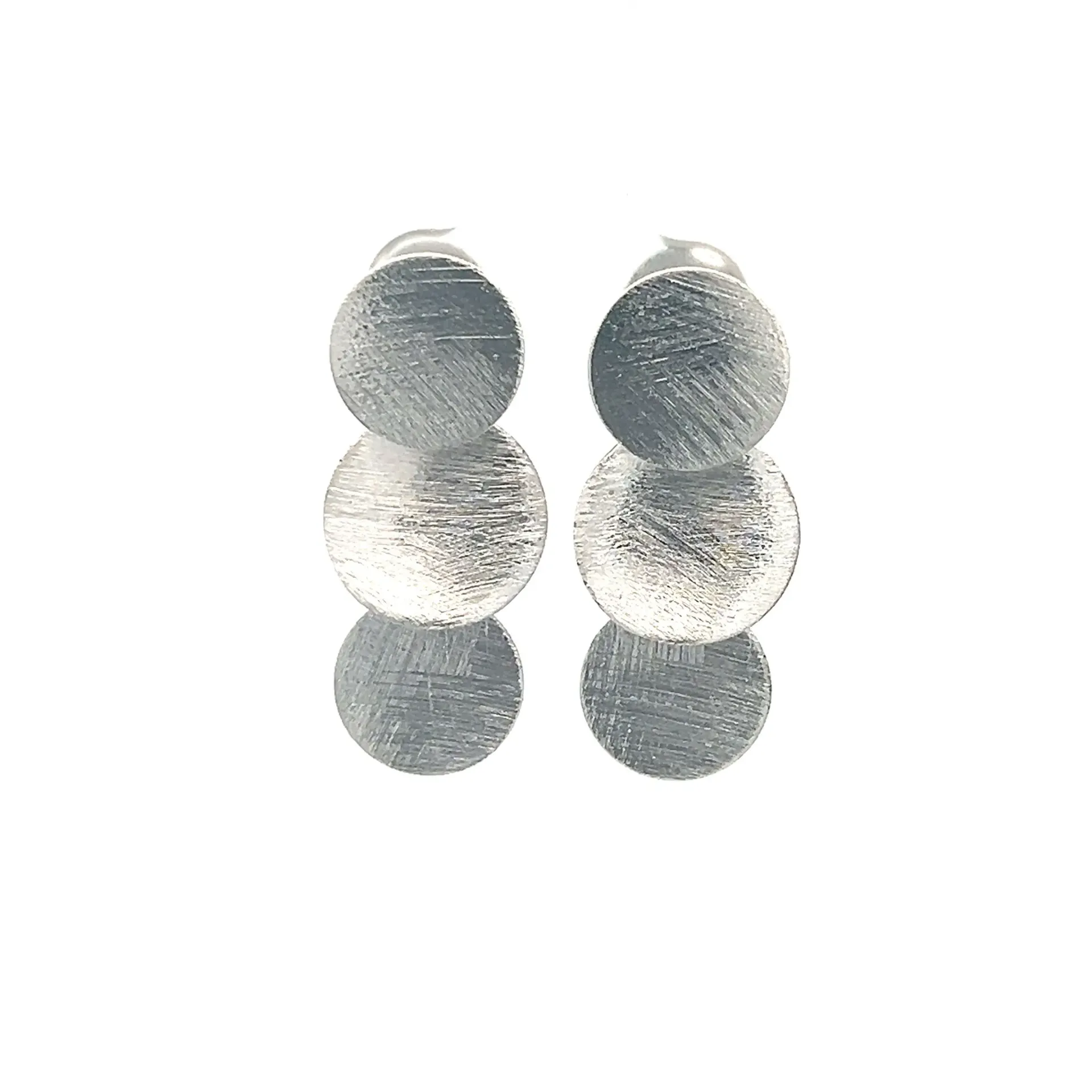 [OF016R] Nina Earrings Rhodium Plated