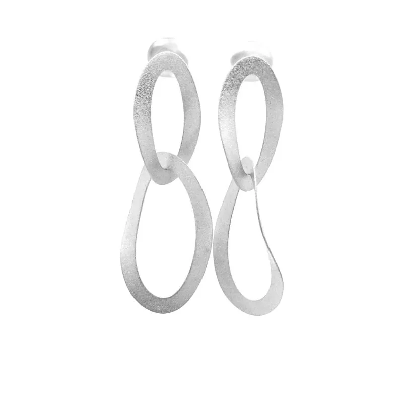 [OF030R] Salome Earrings Rhodium Plated