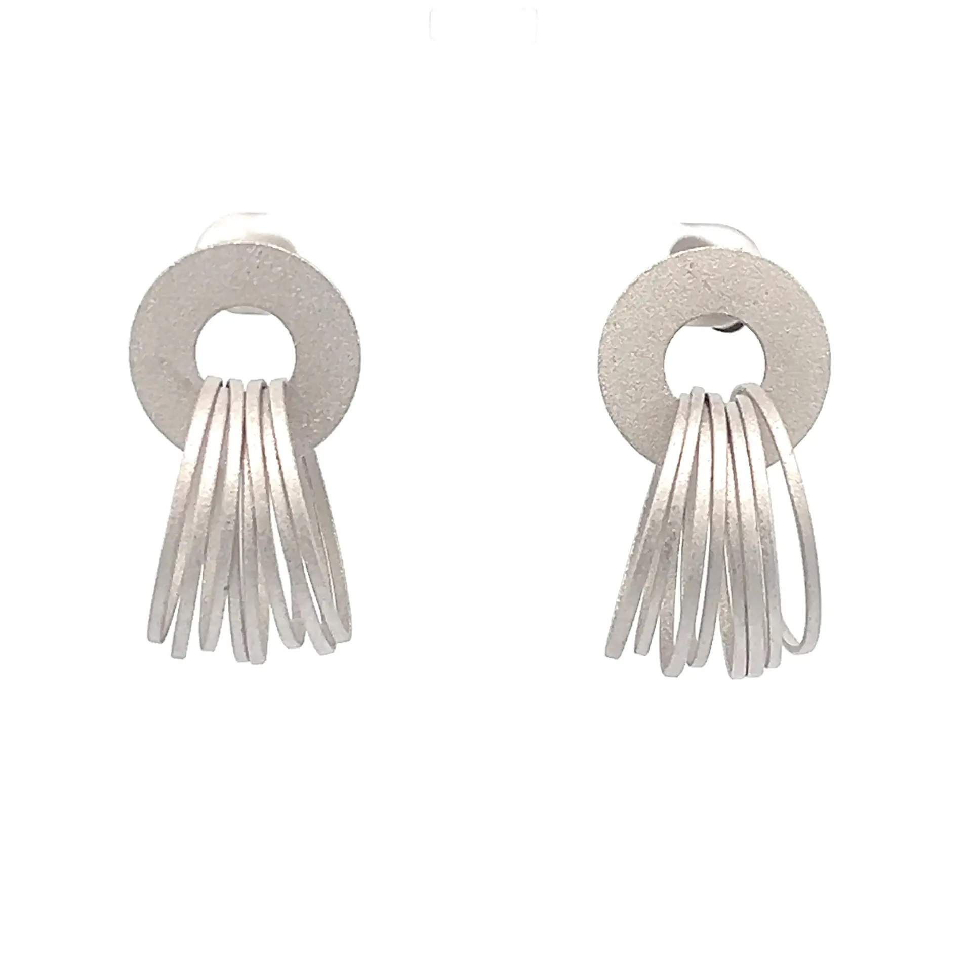 [OF021R] Yoko Earrings Rhodium Plated