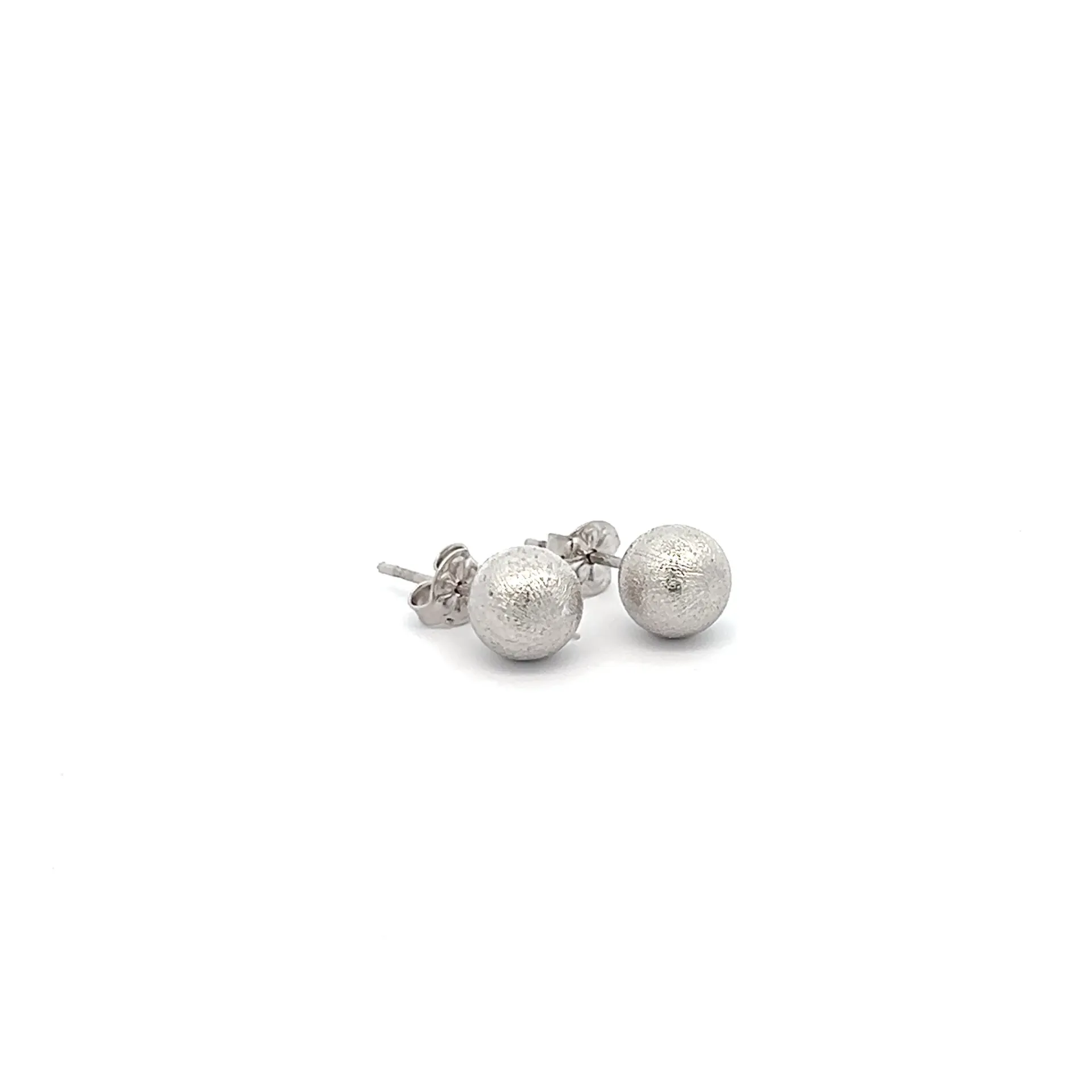 Pearls Mini Earrings Rhodium Plated