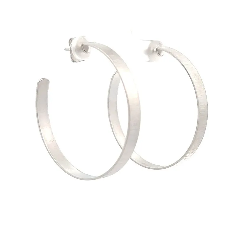 [HF004R] Hoops Maxi Rhodium Plated